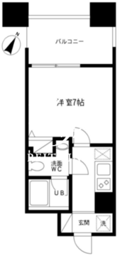 レジディア島津山 901 間取り図