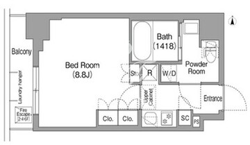 コンフォリア・リヴ新中野サウス 101 間取り図