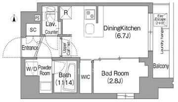 コンフォリア・リヴ新中野サウス 304 間取り図