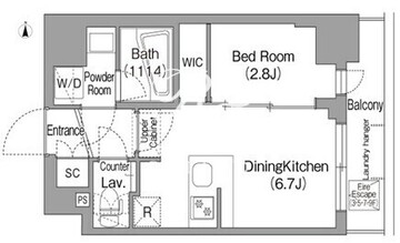 コンフォリア・リヴ新中野サウス 505 間取り図