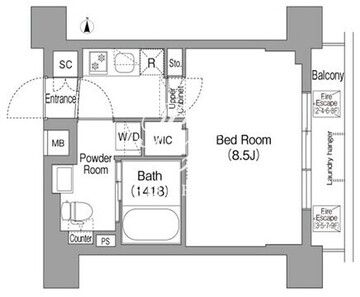コンフォリア・リヴ新中野サウス 706 間取り図
