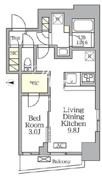 アジールコート三宿テラス 403 間取り図