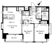 レジディア浅草橋 1104 間取り図