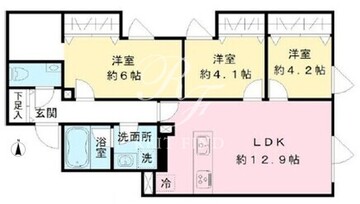 クールブラン八幡山 304 間取り図