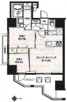 LUNIQ新御徒町1 1101 間取り図