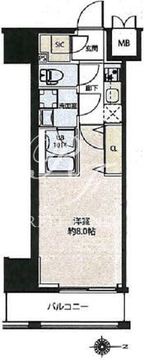LUNIQ新御徒町1 602 間取り図
