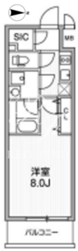 LUNIQ新御徒町1 1002 間取り図