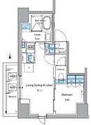 ルフォンプログレ上野御徒町 1101 間取り図