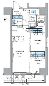 ルフォンプログレ上野御徒町 1403 間取り図