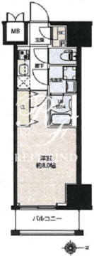 レクシード新御徒町 803 間取り図