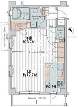 カスタリア三宿 206 間取り図