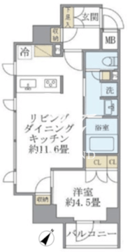 ジオエント駒込 601 間取り図