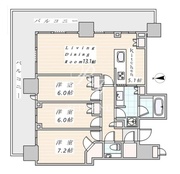 ザ・パークハウス晴海タワーズティアロレジデンス 4615 間取り図