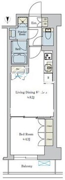 ブリリアイスト池尻大橋 404 間取り図