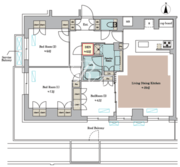 ブリリアイスト池尻大橋 804 間取り図