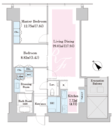 ラ・トゥール新宿ファースト 1906 間取り図