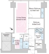 ラ・トゥール新宿ファースト 1909 間取り図