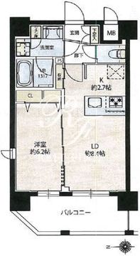 レオーネ新御徒町 301 間取り図