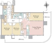 晴海フラッグ PARK-T-1501 間取り図