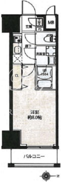 レクシード新御徒町 904 間取り図