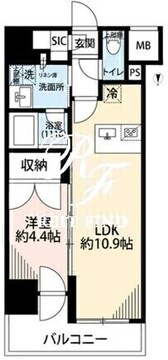 プレール・ドゥーク亀戸6 1105 間取り図