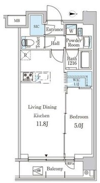 ジオエント中野弥生町 412 間取り図