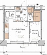 ブランシエスタ木場 1106 間取り図