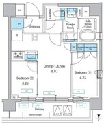 プレディアコート三軒茶屋 303 間取り図