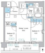プレディアコート三軒茶屋 403 間取り図