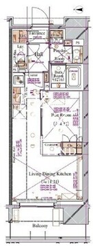 ブランシエスタ浅草蔵前 902 間取り図