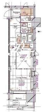 ブランシエスタ浅草蔵前 906 間取り図