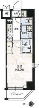 レオーネ新御徒町 203 間取り図