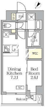 アジールコート三宿テラス 406 間取り図