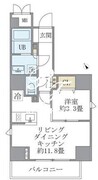 ラペルラ四谷 801 間取り図