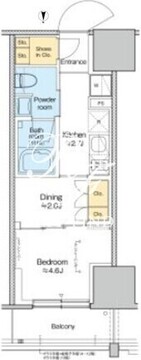 プラウドフラット四谷三丁目 708 間取り図