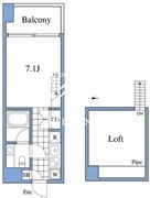 RIZ高輪 204 間取り図