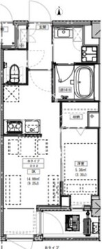 ルミーク北千住 202 間取り図