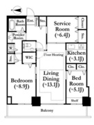 河田町ガーデン 1-2016 間取り図