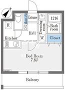 ラドゥセール巣鴨イースト 204 間取り図