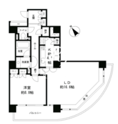 リバーポイントタワー 1508 間取り図