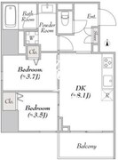 ルミーク文京湯島 404 間取り図
