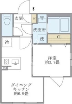 コンポジット目黒鷹番 204 間取り図