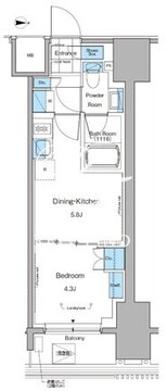 ルフォンプログレ田原町 303 間取り図