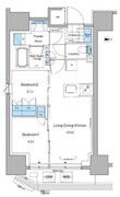 ルフォンプログレ田原町 405 間取り図