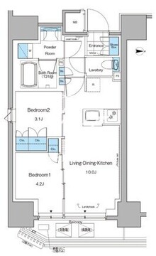 ルフォンプログレ田原町 405 間取り図