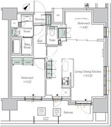 ワンルーフレジデンス田町 1209 間取り図