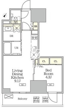 ザ・パークハビオ大森山王 603 間取り図