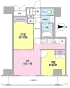 コンフォリア西蒲田 1303 間取り図