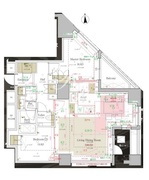 サンウッド広尾 1202 間取り図