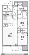 シーズンフラッツ新御徒町イースト 201 間取り図